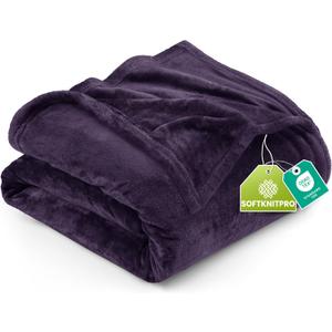 Utopia Bedding Fleece Blanket King Size Purple 300GSM Luxury Anti-Static Fuzzy Soft Microfiber Bed Blanket (90x102 Inch)