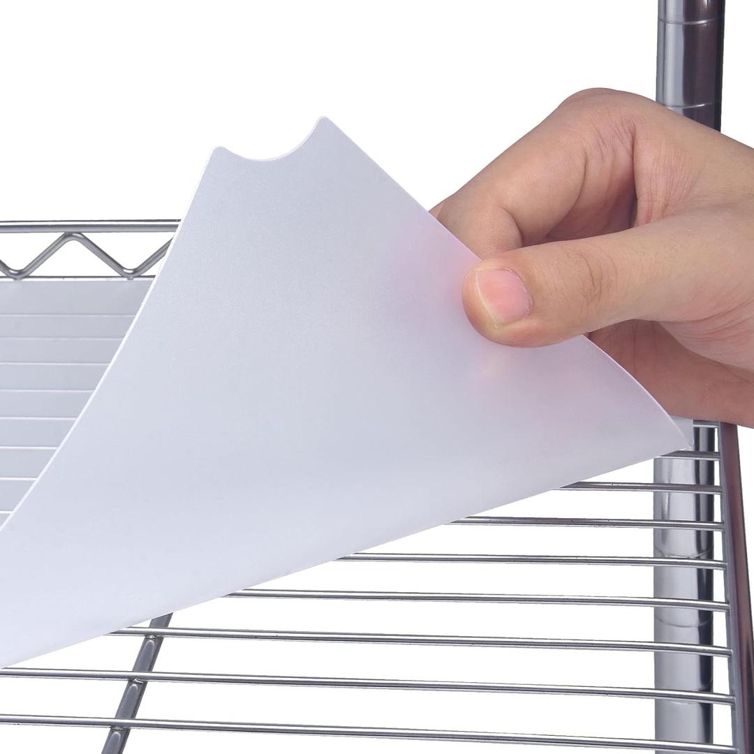 Slendor Wire Shelf Liner 16" x 36" Value Pack of 5 Flat Heavy Duty Waterproof Non-Adhesive Industrial Strength Plastic Mats for Tier Shelving Unit, Transparent (Clear)