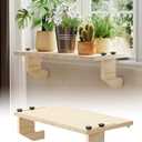NiHome Wooden Window Sill Extender for Plants, No Drill Window Ledge Extender & Plant Shelf, Easy Installation Renter Friendly 21.2" x 11.8" Sill Extender