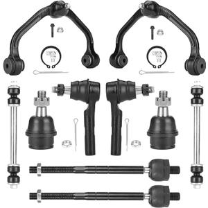 Front Upper Control Arms Suspension Kit Fit for Ford Ranger 2WD 1998-2011, Fit for Mazda B2300 B2500 B3000 B4000, with Ball Joints 10 pcs (1-Piece Design with Coil Spring Front Suspension Only)
