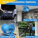 RIDGE WASHER Pressure Washer Hose Reel 180FT, Mounted Heavy Duty High Power Washer Hose Reel, 4000 PSI Manual Crank Hoses Reel, 3/8'' Whip Hose