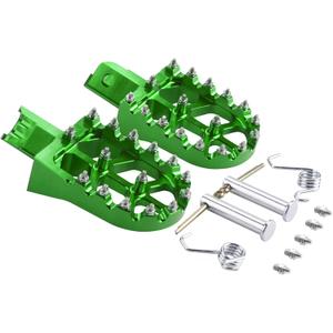 Foot Pegs Motorcycle Footpeg Footrest CNC Universal Compatible with CRF XR 50 70 110 M2R SDG DHZ SSR KAYO Pit Bike -Green