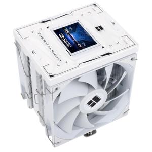 Thermalright Burst Assassin 120 Vision White CPU Air Cooler, Desktop CPU Cooler with 1500RPM Speed,320x240 Resolving Power IPS LCD Screen with 2.4in,PC Cooling for Intel lga1851/1700/115X,AM4/AM5
