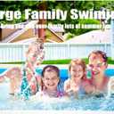 Home Family Big Sized Pool for Children 120.1 in x 72.8 in x 25.6 in (Electric Pump Included) Garden Backyard Outdoor Inflatable Swimming Pool for Kids.