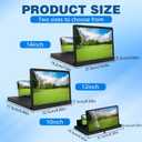 Big Screen Phone Magnifier,Screen Magnifier for Cell Phone,HD Screen Expander for Movies and Videos, Portable Magnifying Screen for Travel,Screen Magnifier Compatible with All Phones (10in, Black)