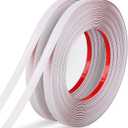 White Trim Peel and Stick 0.4'' W 394''L Total Strip Tape, 2 Rolls Self-Adhesive Molding Trim Tape for Mirror Frame Border Walls Cabinet Tile Decorative