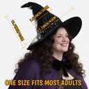Halloween Black Witch Hats for Women Adult - Halloween Adult Witches Hat Costume Accessories for Women, Sparkly Best Fancy Witch Hat With Veil for Girl Woman Celestial Sequin Witches Hats (Black)