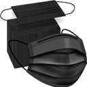 100 PCS Disposable Face Masks, Black Disposable Masks, 3 Ply Protection Face Masks