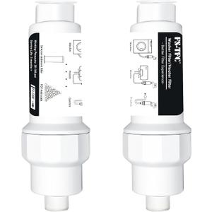 FS-TFC Inline Sediment Anti-Scale Filter Reusable 3/4" GHT Water Hose Filter for Washing Machine, Heater, Garden, RV,2PACK