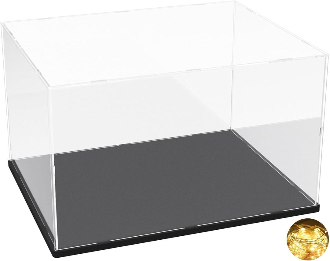 DuvinDD Acrylic Display Case for Lego Home Alone 21330, Lego City 10297 Showcase, Assemble Clear Large Display Box Dustproof Collectibles Storage Acrylic Boxes for Display (19.7x15.7x11.8 inch)