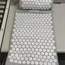 ProsourceFit Acupressure Mat and Pillow Set for Back/Neck Pain Relief and Muscle Relaxation, Grey