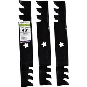 Maxpower 561735XB 3 Blade Commercial Mulching Set for 48" Cut Craftsman, Husqvarna, Poulan, Replaces OEM no. 173921, 532173921