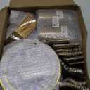 Gold Disposable Dinnerware Set for 100 Guests - 600PC BPA-Free Plastic Plates & Cutlery Kit with 100 Dinner Plates, Salad Plates, Forks, Knives, Spoons & Cups for Wedding, Party, Catering (Heavy-Duty)
