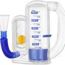 Incentive Spirometer Adult, Breathing Exercise Device for Lungs, Deep Breathing Trainer for Adults - 5000ml Volume Measurement with Flow Rate Indicator (Transparent)