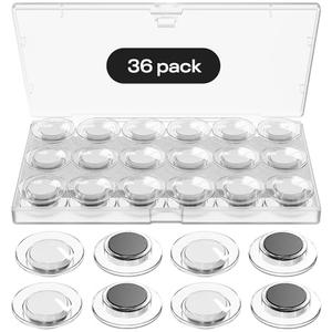 Optomni Clear Fridge Magnets, 30-Pack Transparent Round Magnets for Refrigerator, Office & Classroom – Small Whiteboard Accessories for Dry Erase Boards