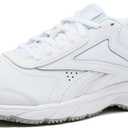 Reebok Work N Cushion Non Slip Work Shoes for Men, Black or White Safety Sneakers (10, Cold Grey/White)