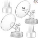 Momstouch 16mm Flange and Duckbill Valve Compatible with Spectra S1 S2 9 Plus Breastpump Replacement to Spectra Pump Parts, Not Original, Replace Accessories.