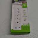 Universal Power Strip with USB C, 5 Outlets 3 USB and 1 USB C Ports, 6.5ft Power Cord Circuit Breaker