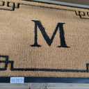A1HC Natural Coir Monogrammed Doormat, Heavy Duty Anti-Shedding Front Door Mat, Personalized Welcome Mat for Outside, Porch, Entrance, Easy Clean Entryway Door Mat - 24" x 39", M