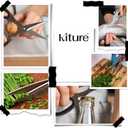 2 x Heavy Duty Kitchen Shear with Bonus MultiPurpose and Herb Scissors 420 Stainless Steel for Chicken, Meat, Fish and Poultry Gift Set with Kitchen Shears for Food and Herbs Scissors by Kiture (Large Silver Set)