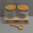 Yangbaga Coffee Container for Ground Coffee,258OZ Storage Containers with Shelf & Scoop,Plastics Airtight Coffee Canisters for Ground Coffee Bean,Food Storage Jars for Kitchen,Nuts,Tea,Sugar