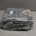 RELEANY Area Rugs 4'x6' Washable Non-Slip, Floral Vintage Distress Print Pattern Medallion Carpet for Living Room Bedroom Dining Room, Dark Blue Vintage