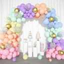 Amandir 164PCS Pastel Balloon Garland Kit, Rainbow Easter Unicorn Balloon Arch, Colorful Gold Confetti Balloons Pastel Easter Spring Baby Shower Wedding Ice Cream Mermaid Party Decorations Supplies