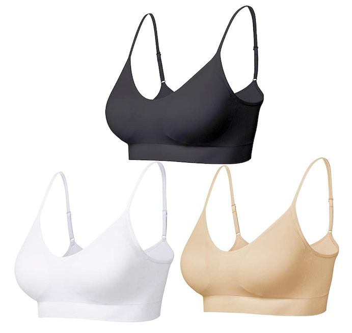 Padded Bralette for Women Straps Sleep Bras Seamless Yoga Sport Bras One Size