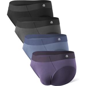 DAVID ARCHY Seamless Men's Briefs Modal Ultra Soft Breathable No Fly Support Pouch Mens Underwear Briefs 4 Pack (XL)