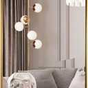 ANDY STAR Brushed Gold Mirror, 22"x30" Bathroom Vanity Mirror, Rounded Rectangle Bathroom Mirror with Stainless Steel Metal Framed, Wall Mounted Decorative Mirror (Horizontal/Vertical)