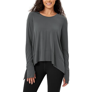 ODODOS Women's Modal Soft Long Sleeve Tee with Thumb Hole Athletic Gym Workout Tops Yoga Shirts Size 2XL