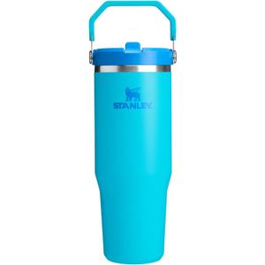 Stanley IceFlow Flip Straw Tumbler with Handle | Twist On Lid and Flip Up Straw | Leak Resistant Water Bottle | Insulated Stainless Steel | BPA-Free (30 Ounces, Splash)