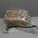 VATIMA Hyacinth Medium Wicker Basket 13.6x9.5x5.6" - With Handle, Living Room Decor, Rectangular Design