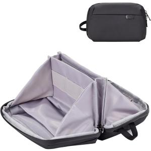 Mini Electronics Travel Organizer Pouch, Small Storage Case for Cable/Charger & Cords/Tech Essentials (Black-Mini)