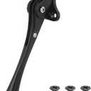 uxcell Kickdown Door Stop, One Touch Kickdown Door Stopper Holder with Non-Slip Rubber Tip and Screws, 6-Inch Metal Door Kickstand for Bottom of Door, Black