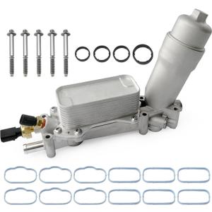 926-959 926-876 3.6L Upgraded Aluminum Engine Oil Cooler Filter Housing for 2011-2016 Dodge Journey Charger Challenger Caravan Durango Avenger Ram Jeep Wrangler Cherokee Chrysler 200 300 Town Country