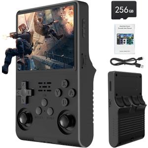 30000 Games in 1Handheld Game Console,3.5-Inch IPS Screen Retro Gaming Console,30000 Classic Games, 3800mAh,20Mainstream Emulator,Built-in 256G TF Card,(Black)