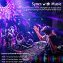 Litake UV Black Light for Glow Party, Sound Activated Party Light with Remote, LED Disco Ball Strobe Light in Dark Party Supplies, Dj Lighting for Halloween Birthday Home Dance Party Decoration 3 Pack