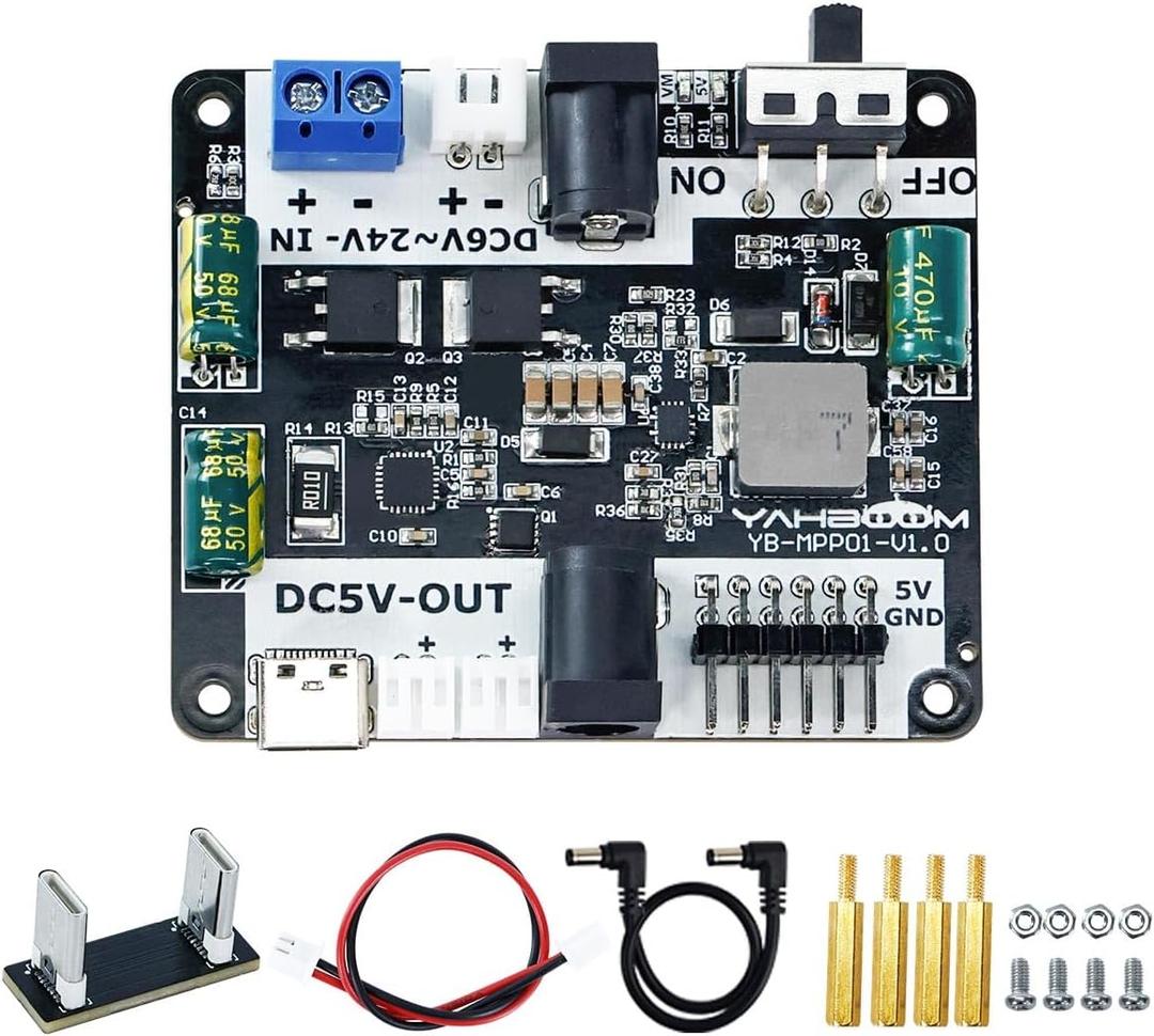 Yahboom PD Power Expansion Board for Raspberry Pi5 8GB Power Board with Jetson/Raspberry Pi5/RDK Series for Portable Power Supply