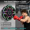 OurStarry Smart Music Boxing Machine for Adults and Kids, Wall Mounted Punching Trainer with Boxing Gloves, LED Electronic Target, 9 Modes and 9 Speeds, Home Gym Workout Equipment, 15.0 x 14.2 x 1.7"