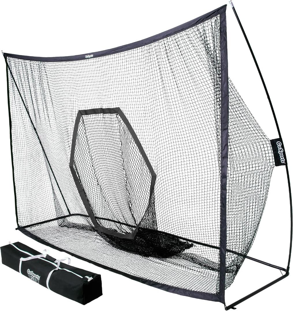 GoSports Golf Practice Hitting Net - Choose Between Huge 10 x 7 ft or 7 x 7 ft Nets - Personal Driving Range for Indoor or Outdoor Use - Designed by Golfers for Golfers