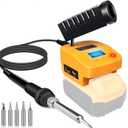 Cordless Soldering Iron Station Tool for Dewalt 20V Max Battery,PortableElectric Fast Heating Up Soldering Iron with USB&Type C for Dewalt DCB203 for DIY,Appliance Repair,Wire Welding(NO Battery) (Orange)