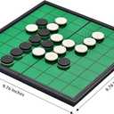 Magnetic Reversi Board Game Set 9.76" with Folding Board Classic Travel Games for Kids and Adults