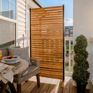 Enclo Easy Assembly Freestanding/Surface Mounted Privacy Screen, Hardwood