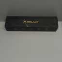 Annlary Hair Straightener 1 Inch Flat Iron and Curler 2 in 1 Titanium Ceramic Ionic Dual Voltage Straightener with Heat-Resistant Silicone, for Less Frizz, Shinier & Smoother (Black/Rose Gold)