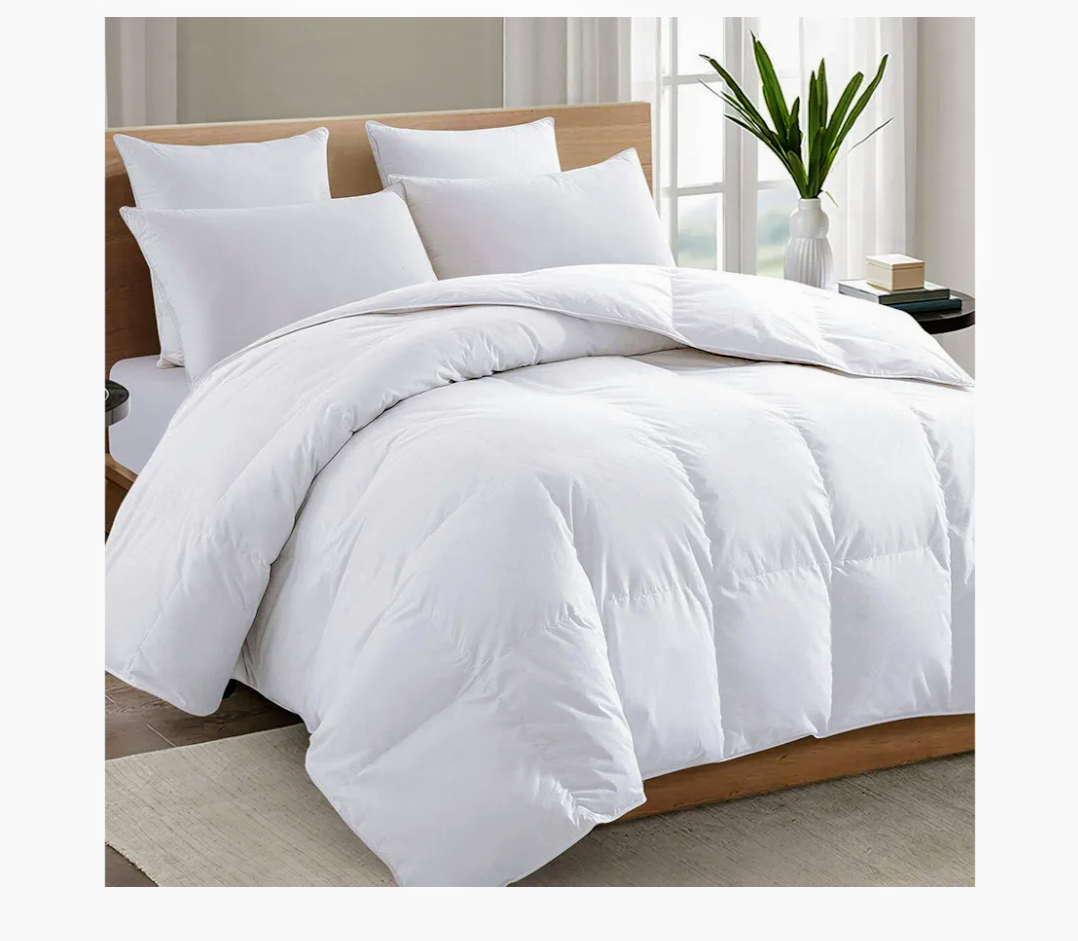 TEXARTIST Premium 2100 Series King Comforter All Season Breathable White Comforter Soft 4D Spiral Fiber Quilted Down Alternative Duvet Insert with Corner Tabs Luxury Hotel Style (90"x102")