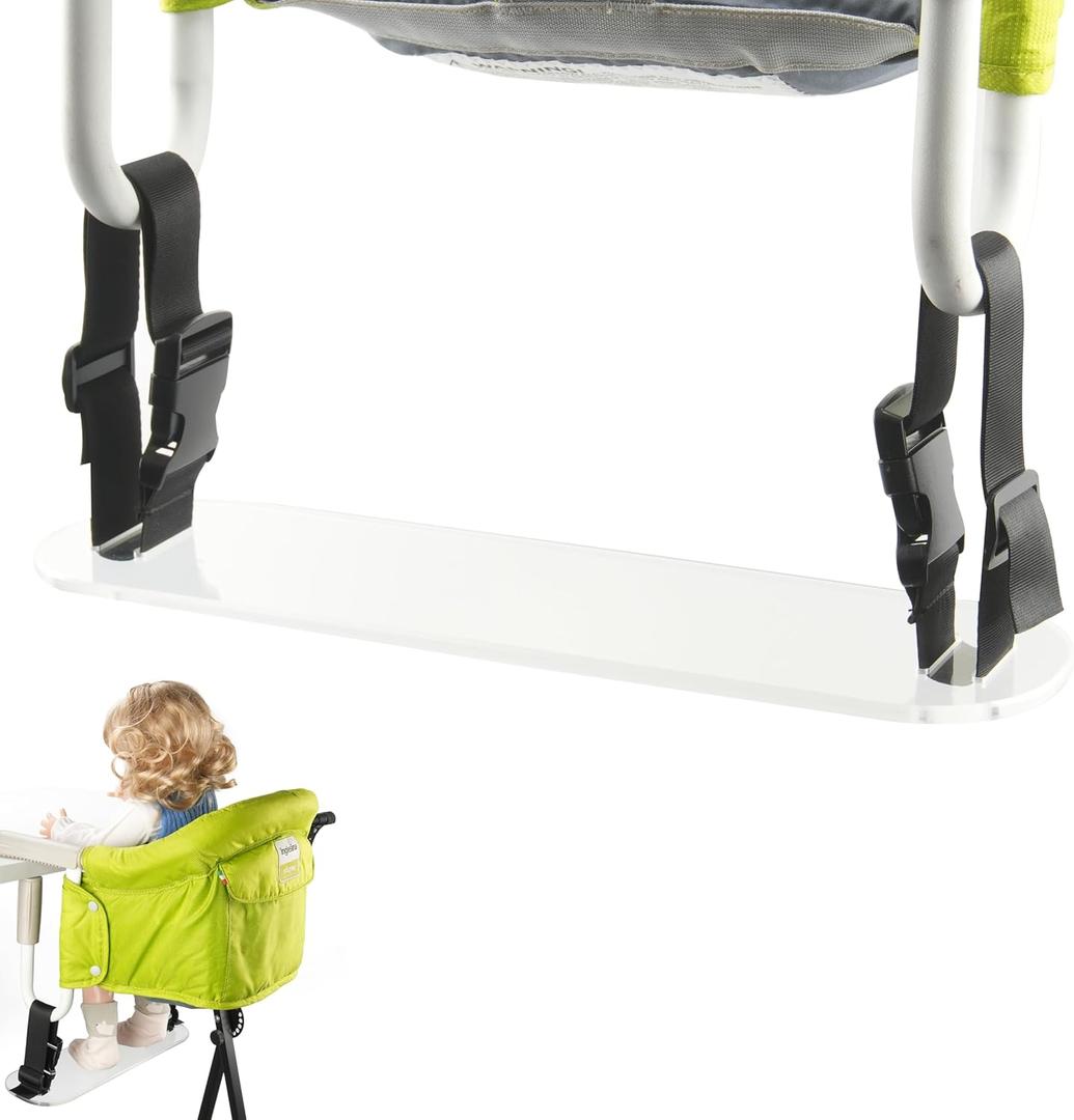 Acrylic Baby Footrest Compatible with Inglesina Fast Table Chair, Adjustable Baby Footrest for Hook On High Chairs, Sturdy Foot Rest Fit for Clip on Table Chairs with Tray (Chair not Included)