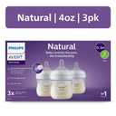 Philips Avent Natural Baby Bottle with Natural Response Nipple (Slow Flow, Flow 2), 4oz, 3-Pack, SCY900/93