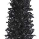 National Tree Company 6 ft Unlit Black Tinsel Artificial Christmas Tree, 520 Tips, Includes Stand