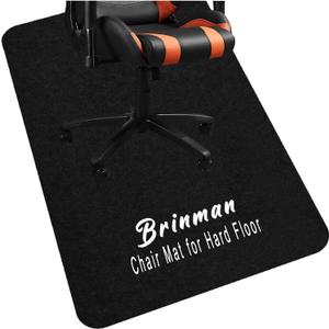 Upgraded Chair Mat for Hardwood & Tile Floor,36"x48" Desk Chair Mat,Anti-Slip Office Chair Mat, Computer Gaming Floor Mat for Rolling Chair, Under Desk Rug Floor Protector,Easy to Clean,Black